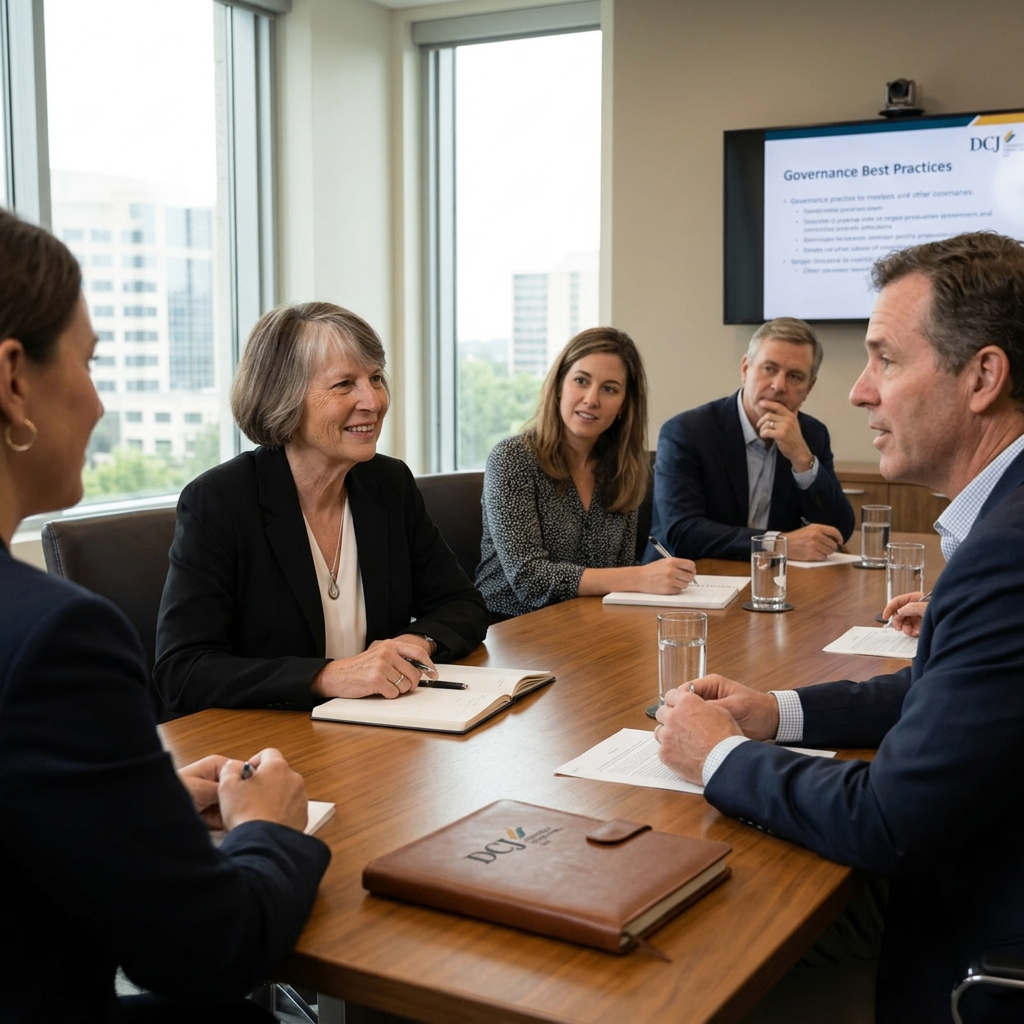Founder in a strategy meeting with the team